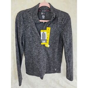 Spyder Active Womens Full Zip Performance Jacket Black Gray Textured SP177U S